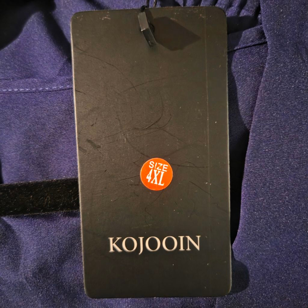 KOJOOIN Navy Long Sleeve Pleated Dress 4X - Picture 5 of 6